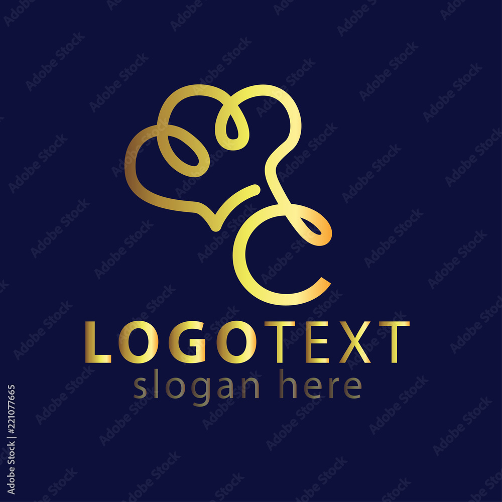 C Letter and Chef hat line logo icon vector template C Letter and Chef hat line logo icon vector template