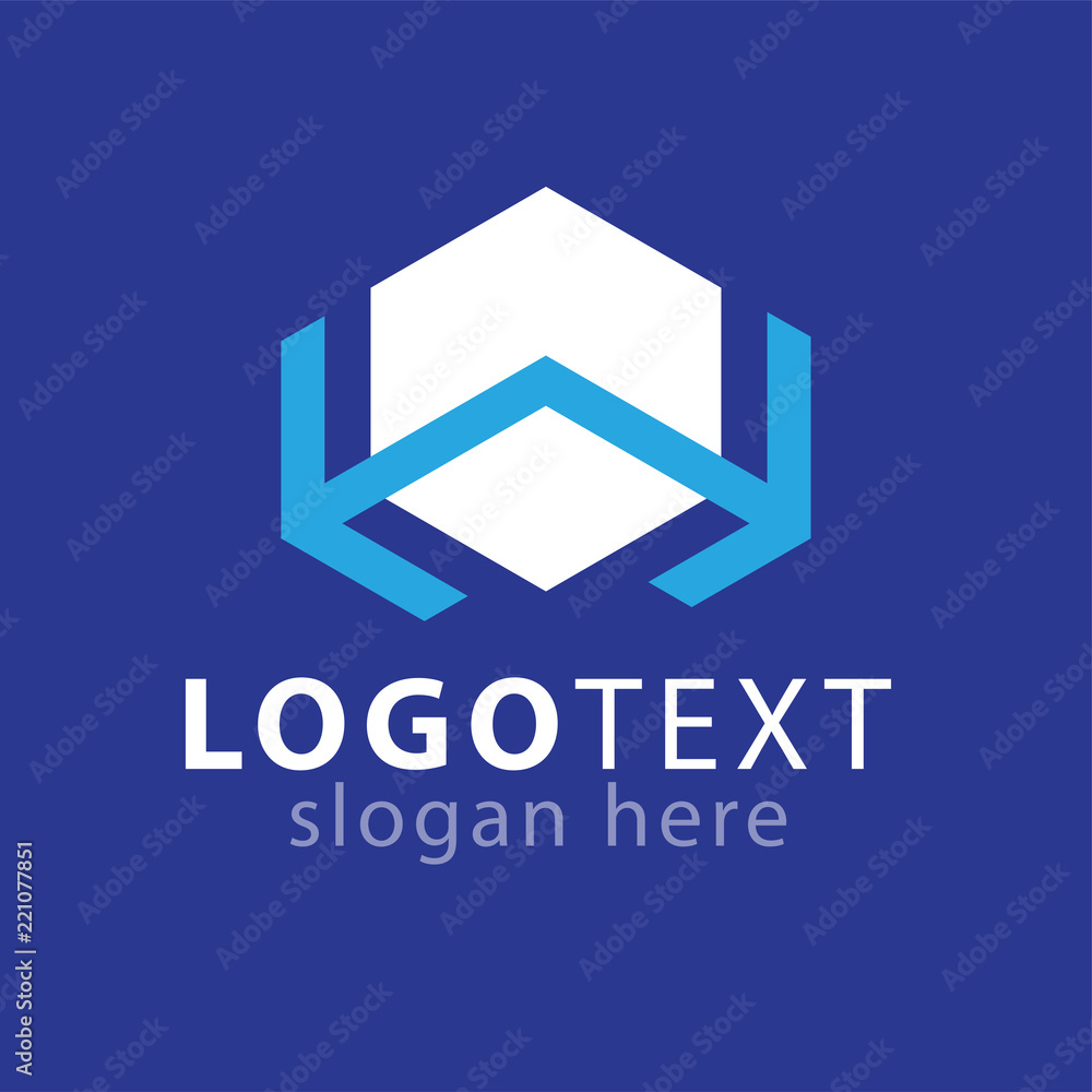 W letter with hexagonal logo vector template W letter with hexagonal logo vector template