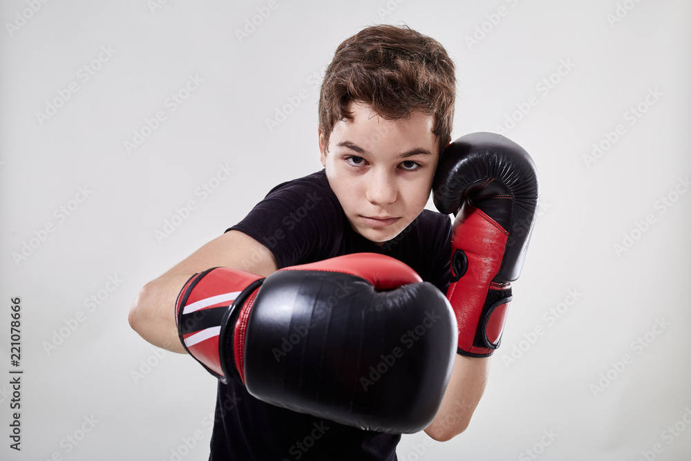 Young muay thai fighter