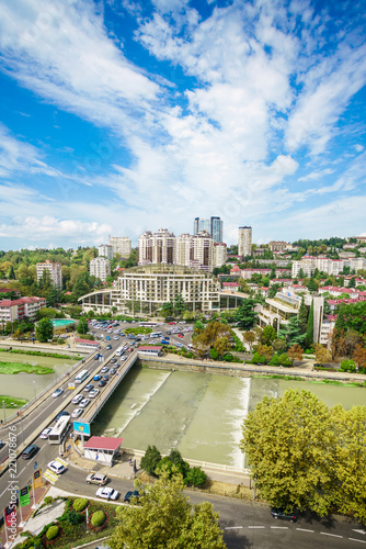 SOCHI, RUSSIA - SEPTEMBER 01, 2018: Cityscape of Sochi. RUSSIA. view from above