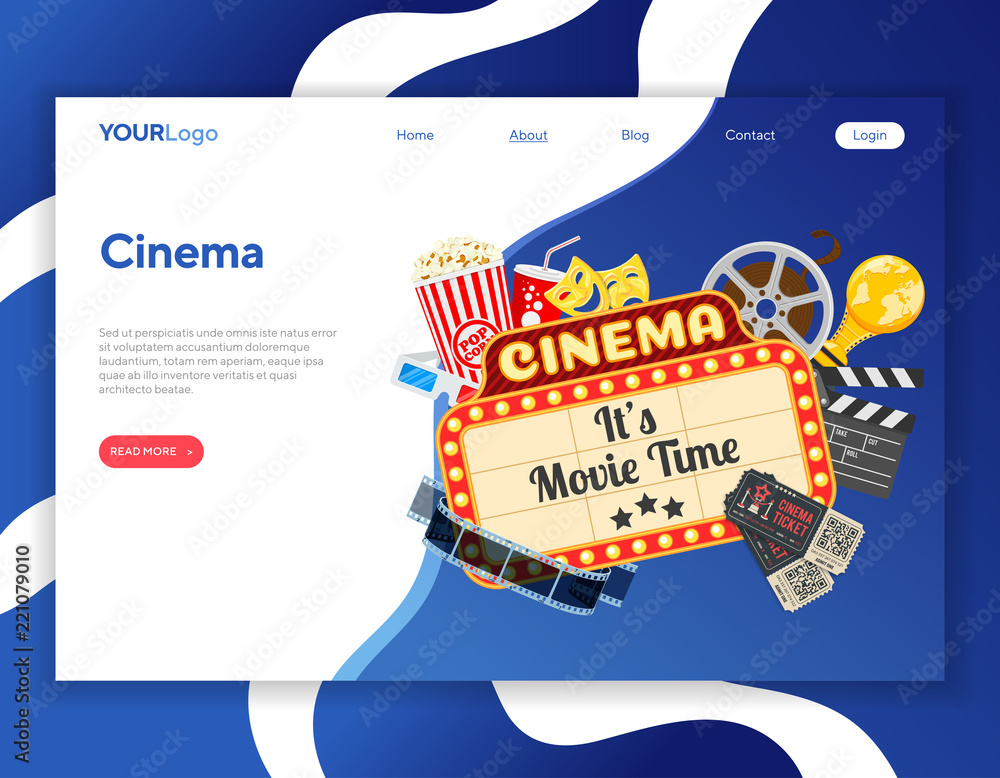 Obraz premium Cinema and Movie time