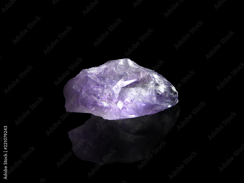 Amethyst crystal / photography with scene of the crystal of the amethyst on black background