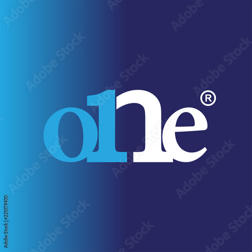 One text logo icon vector template