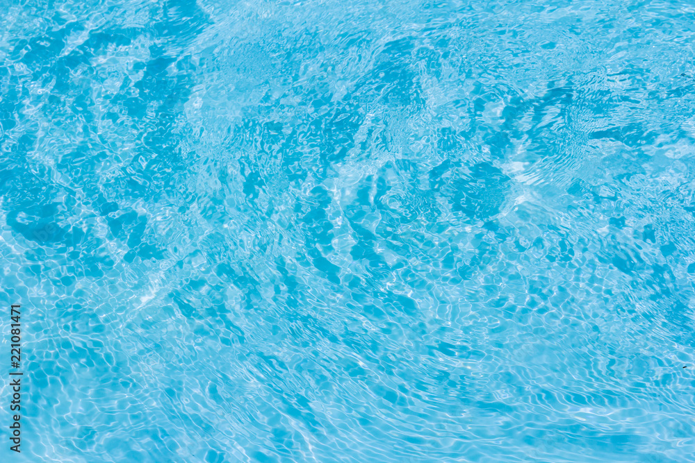 swimming pool with sunny reflections