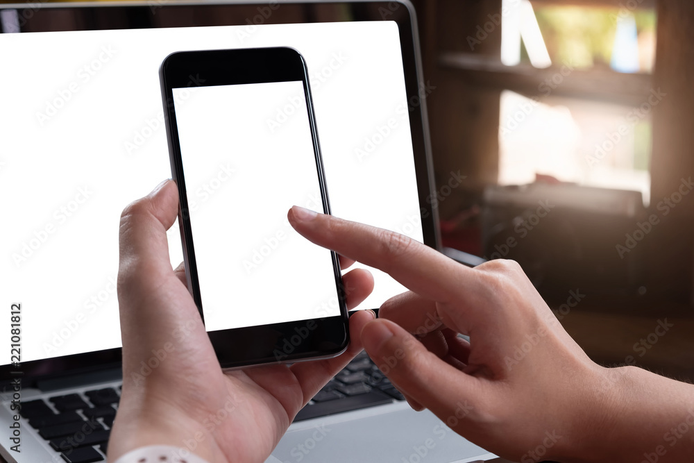 woman using Smartphone. Blank screen mobile phone for graphic display montage.networking service. woman using Smartphone. Blank screen mobile phone for graphic display montage.networking service.