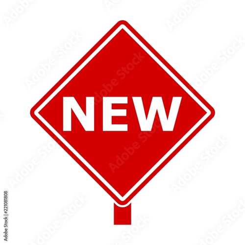 Free Download Red sign new, New icon - GFXLoad