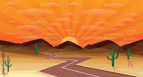 road in the western desert