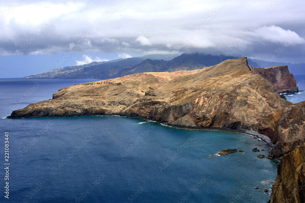 Easternmost part of the island Madeira, Ponta de Sao Lourenco peninsula ,  arid landscape, dry climate, Portugal
