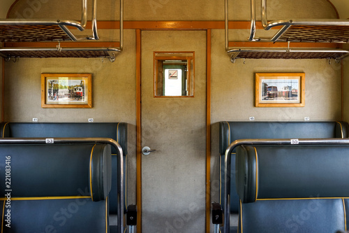 Interior of an old train