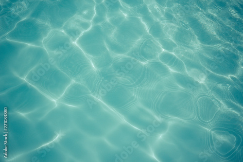 Fototapeta Naklejka Na Ścianę i Meble -  light blue water  texture pattern in swimming pool
