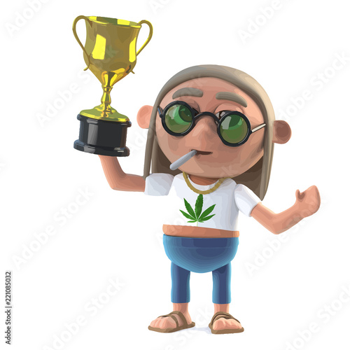 Vector 3d Hippy stoner wins the gold cup trophy