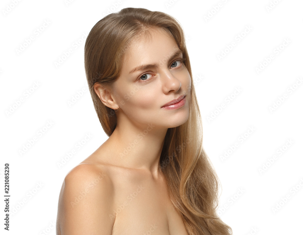 Skin care woman face with healthy beauty skin face closeup cosmetic age concept Skin care woman face with healthy beauty skin face closeup cosmetic age concept