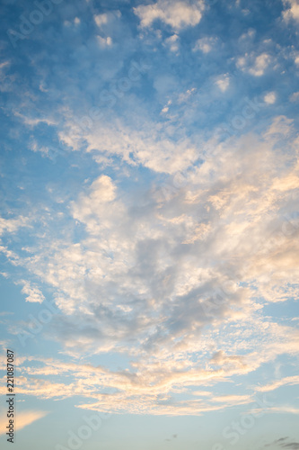 Blue sky and white cloud