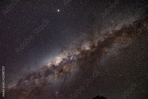 Milky way in clear night sky. Milky Way is the galaxy that contains our Solar System. The descriptor 