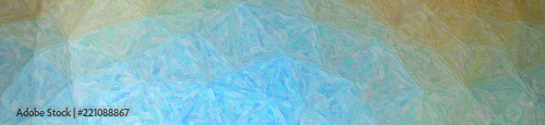 Illustration of blue, grey and brown Impasto with small brush strokes banner background.