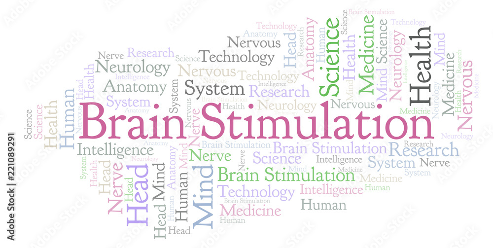 Obraz premium Brain Stimulation word cloud.