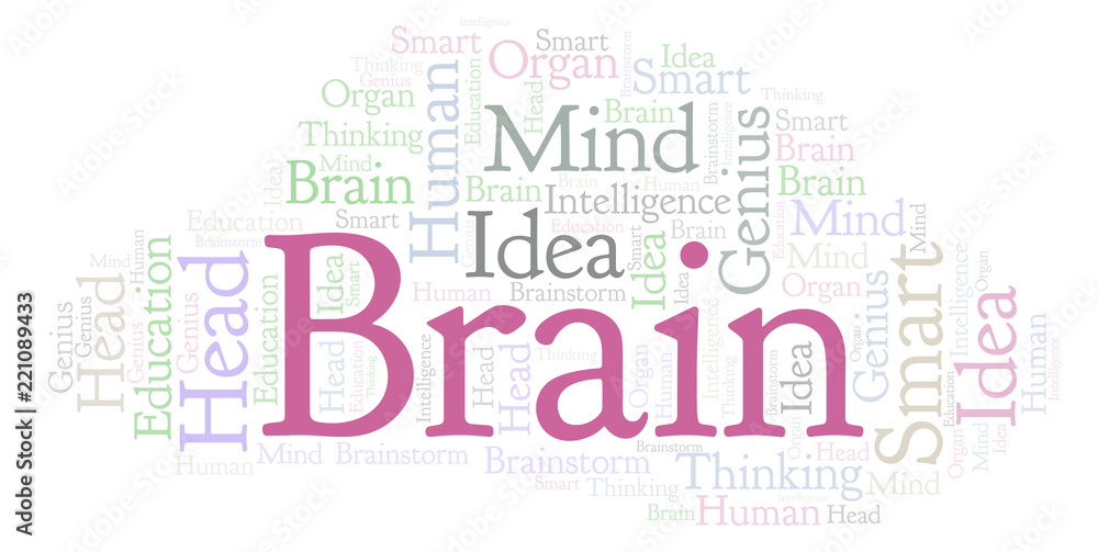 Fototapeta premium Brain word cloud.