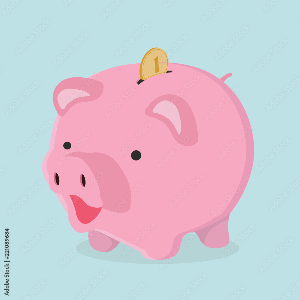 piggy bank with coin savings concept piggy bank with coin savings concept