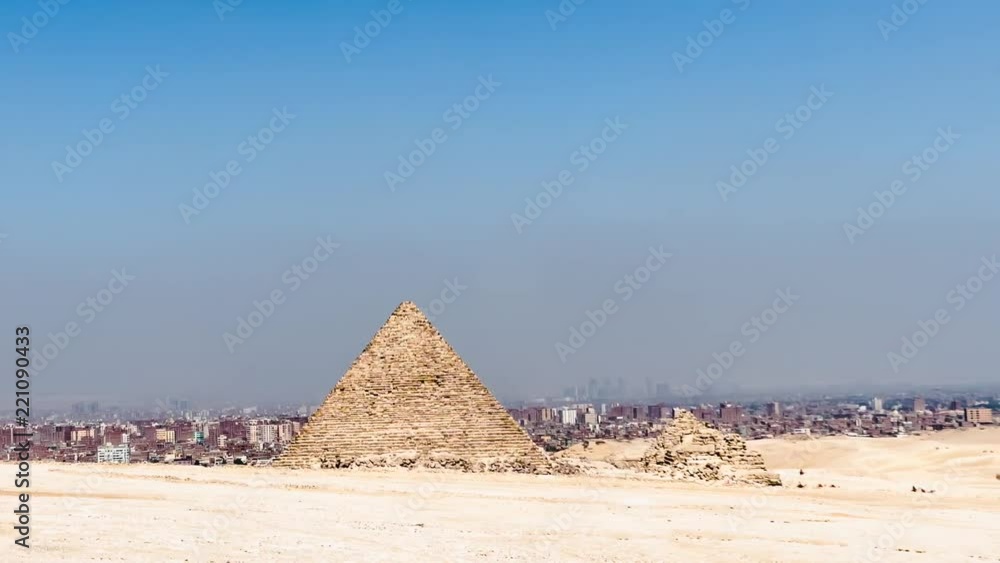Slide and Zoom Out of the Great Pyramid - Giza Egypt Slide and Zoom Out of the Great Pyramid - Giza Egypt