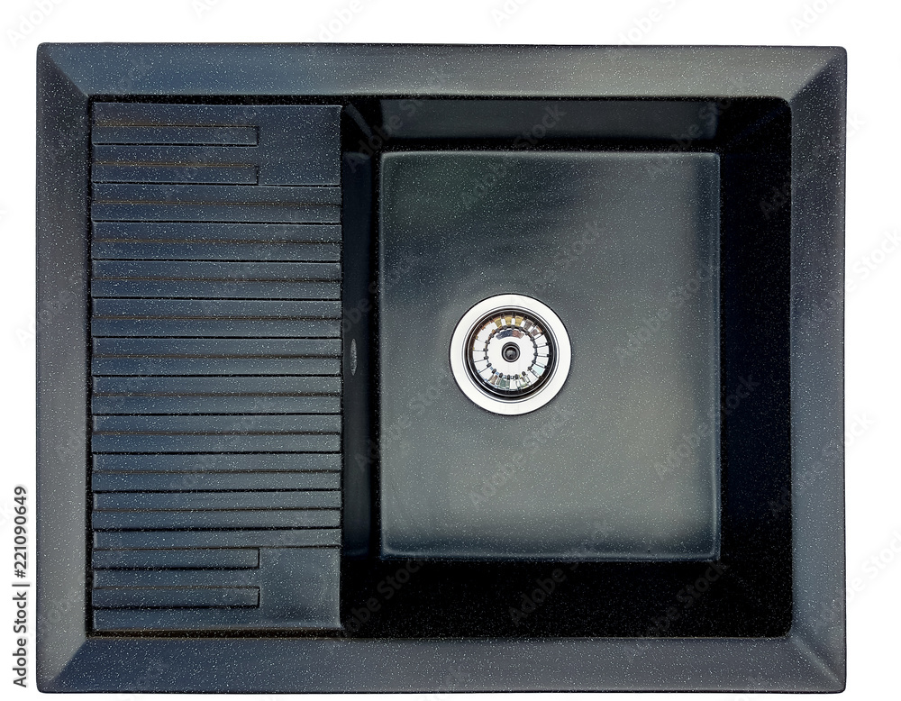 granite kitchen sink black on a white background granite kitchen sink black on a white background
