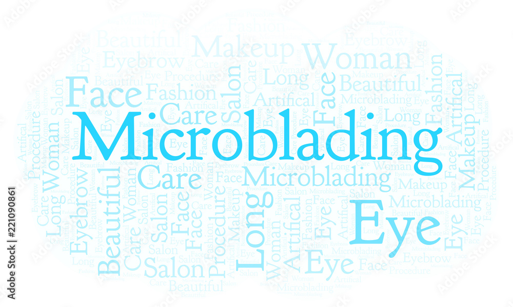 Microblading word cloud. Microblading word cloud.