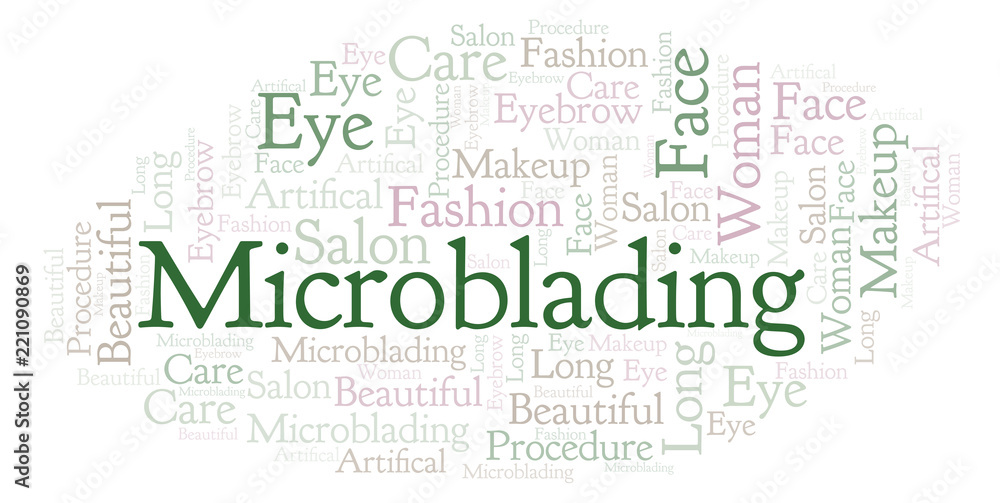 Fototapeta premium Microblading word cloud.