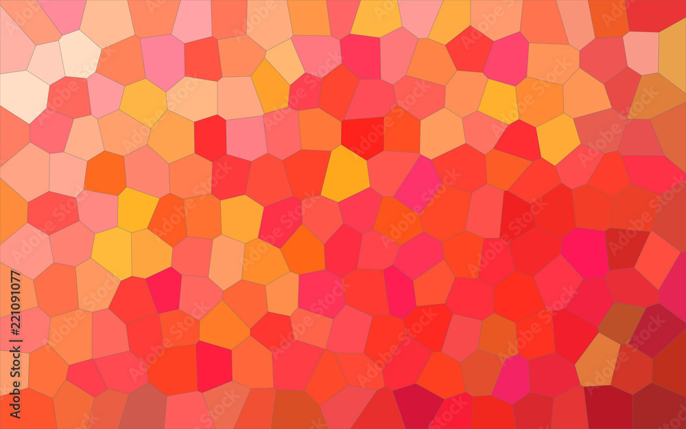 Useful abstract illustration of orange bright Middle size hexagon. Lovely background for your needs.