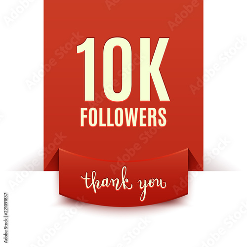 10k followers, social media banner, congratulation, celebration, vector illustration