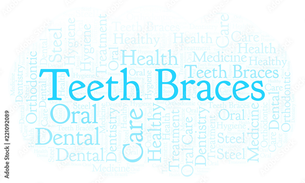 Teeth Braces word cloud.