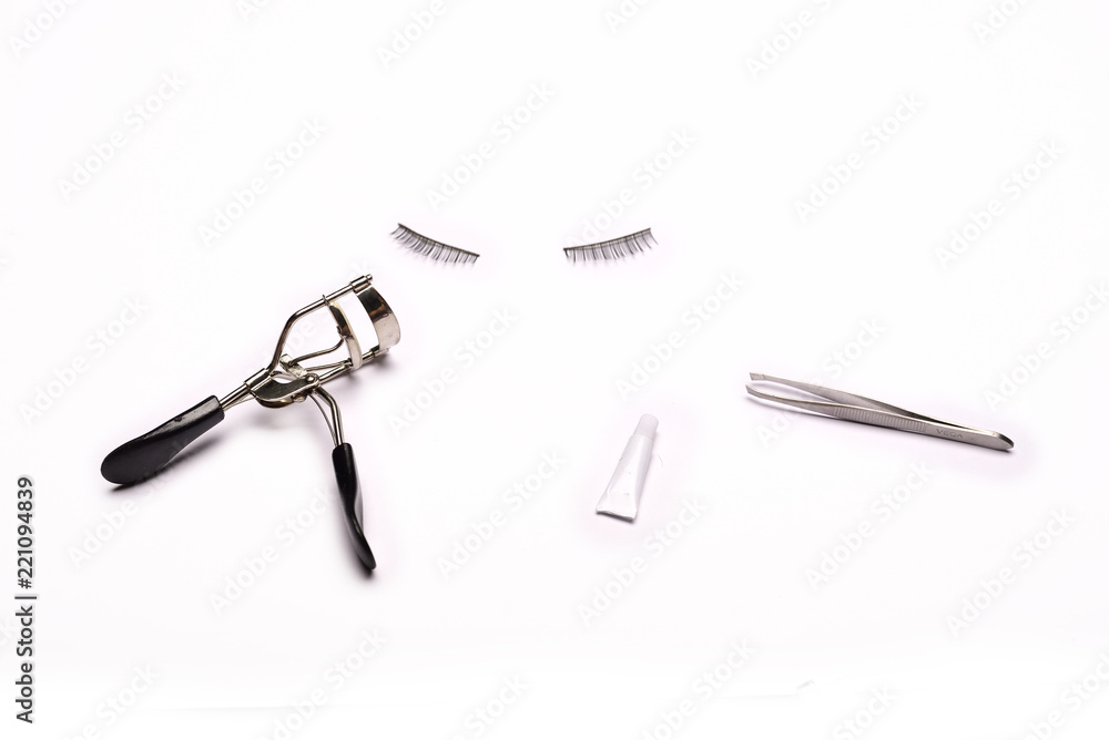Artificial Eyelashes isolated on white background Artificial Eyelashes isolated on white background