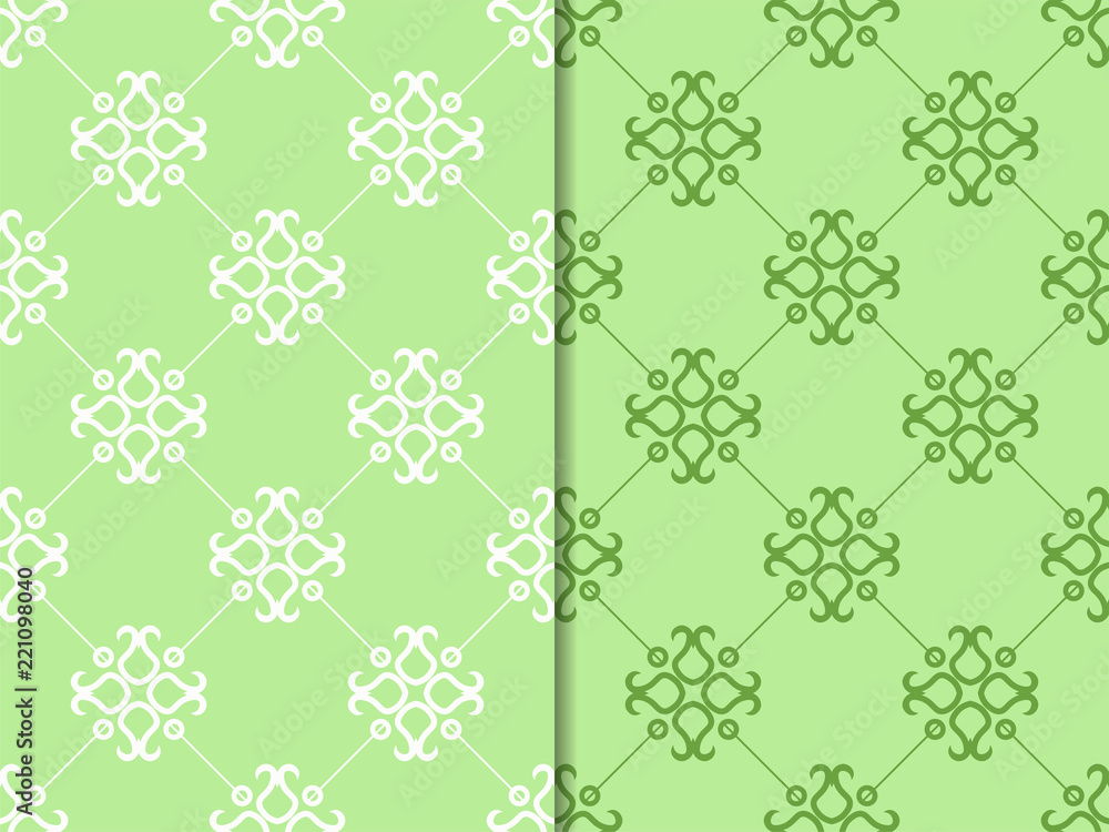 Fototapeta premium abstract floral seamless pattern with flowers, netting and leaves