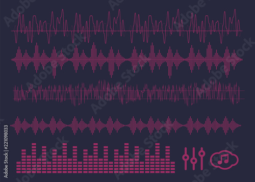 Vector sound waves. Equalizer technology. Radio wave vector