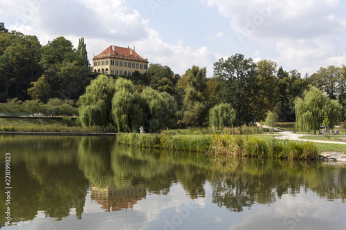 Chateau - the governors Summerhouse - in the largest Park in Prague – Stromovka - the Royal Tree-tree, Czech Republic