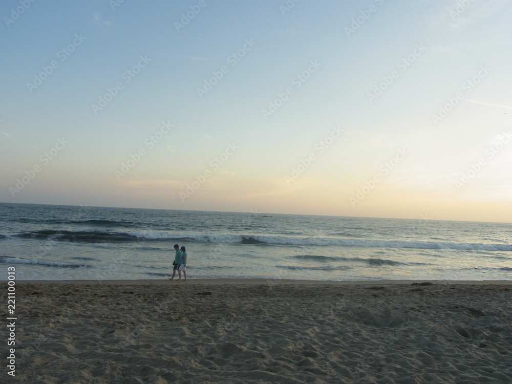 At the beach in California