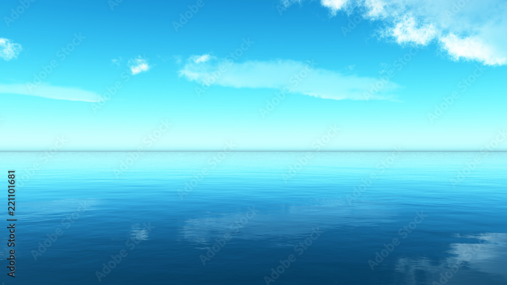 Obraz premium Beautiful sea and clouds sky