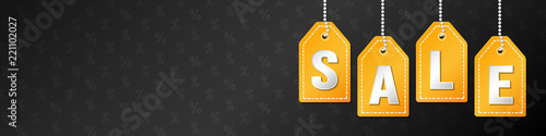 Layout of banner for Black Friday Sale. Vector.