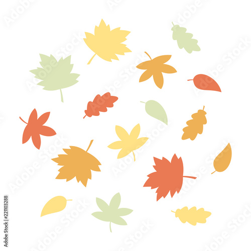 Autumn leaves graphic elements vector