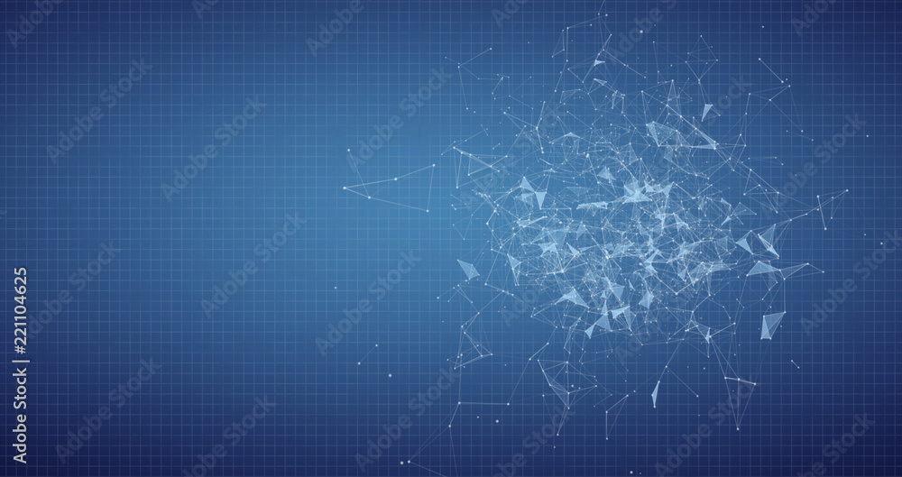 Abstract Background Neural Network Blue Grid Abstract Background Neural Network Blue Grid