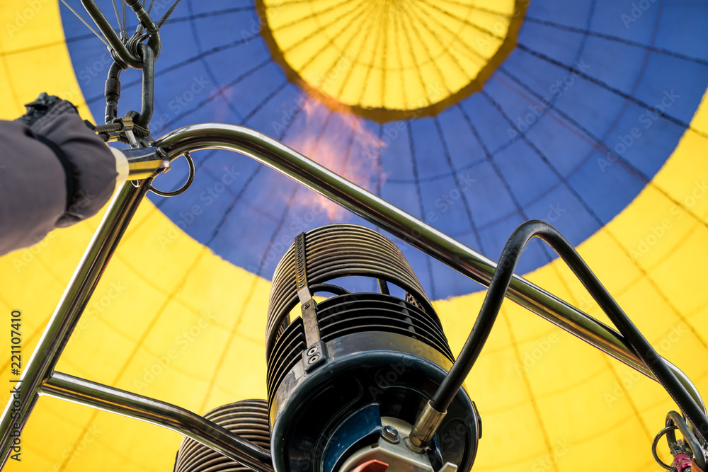 Low angle of  fire while fuel in a hot air balloon