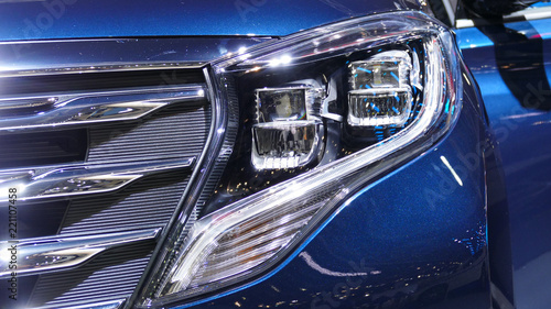 Modern Car front light.