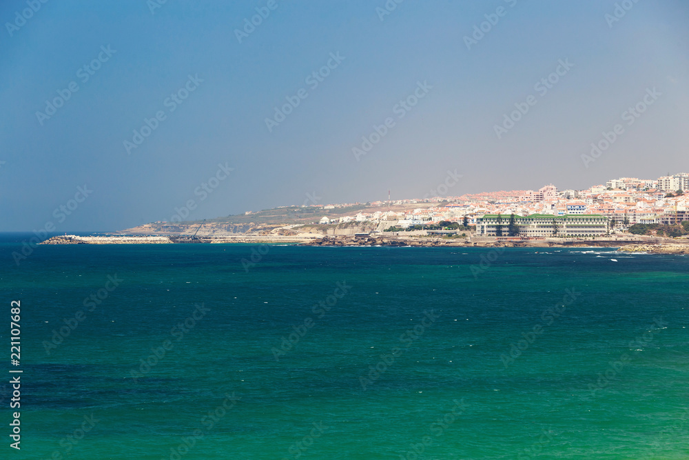 Ericeira city and green sea