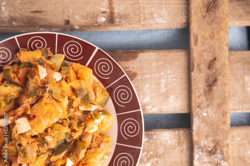 dish of fritada aragonesa, typical dish of aragon spain photo