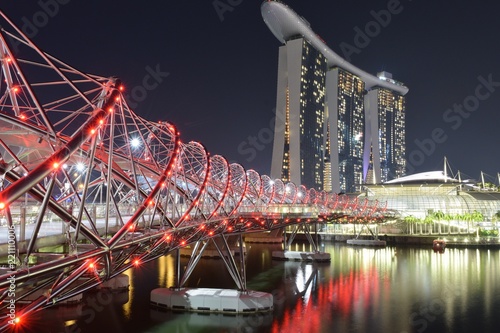 Fototapeta Singapur nocą
