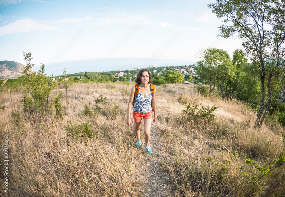 Walk along the mountain trails. Walk along the mountain trails.