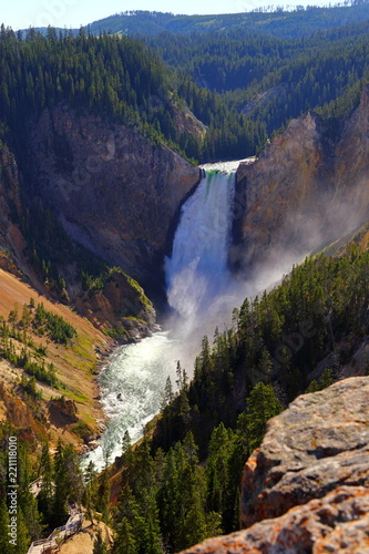 Lower Falls Artist point, Grand Canyon of Yellowstone National Park, Wyoming, USA