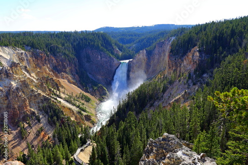 Lower Falls Artist point, Grand Canyon of Yellowstone National Park, Wyoming, USA