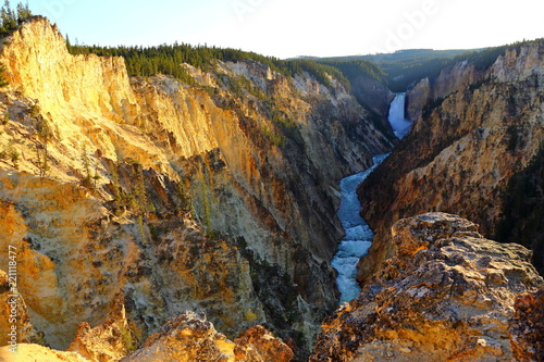 Lower Falls Artist point, Grand Canyon of Yellowstone National Park, Wyoming, USA