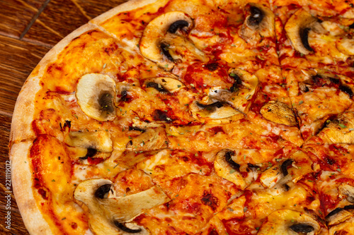 Pizza with mushroom