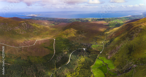 Scenic mountain landscape of the Dingle peninsula in the Republic of Ireland