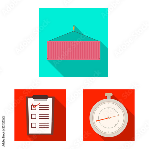 Isolated object of goods and cargo sign. Collection of goods and warehouse vector icon for stock.